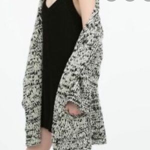 Zara cardigan black and white medium